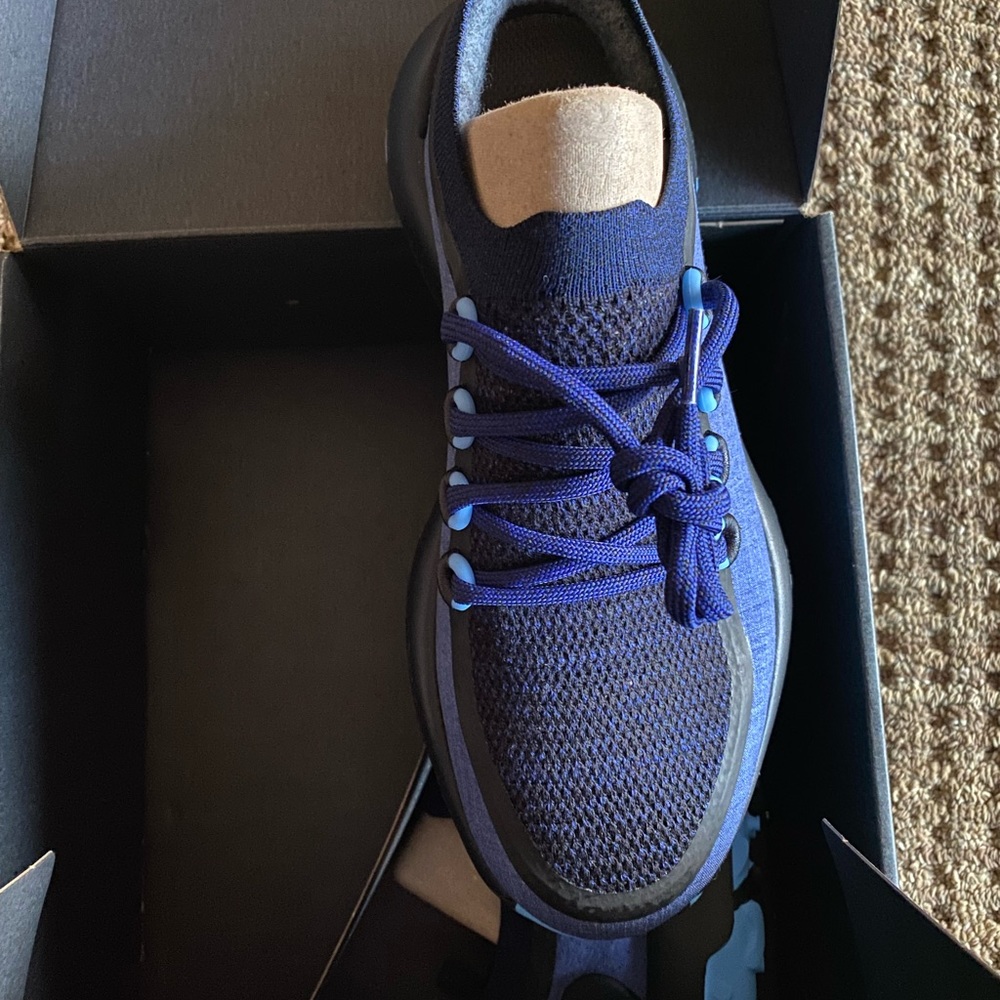 Brand-new in box, Allbirds women’s 7.5 Trailrunner SWT Heavy Cobalt/Ultramarine